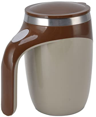 Taza de café autoagitadora Taza de café de mezcla automática 380ml Vaso de café de mezcla automática Taza mezcladora de acero inoxidable para café Té Taza de leche de chocolate caliente para oficina C