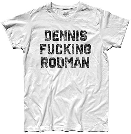 3styler T-Shirt Dennis F*** Rodman - Basketball Trikot - Linie Classic - 100% Baumwolle 185 Gr/Qm (XL, Weiß)