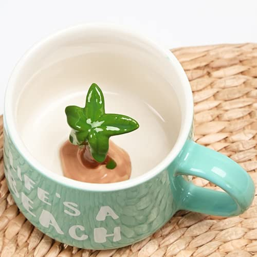 Arawat Coconut Mugs 3d Con Figura Di Cocco All'Interno 350 Ml Tazza Di Cocco Con Cucchiaio Regalo Di Cocco Tazza Di Caffè Carino Tè Regali Coppa Di Cocco Compleanno Regalo