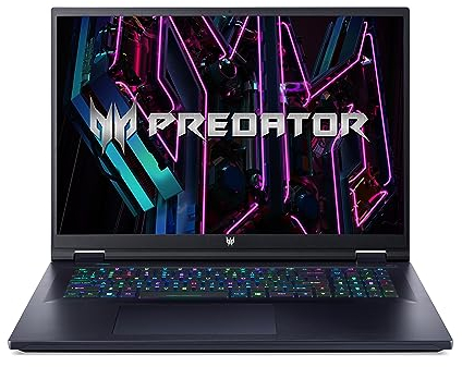 Acer Predator Helios 18 (PH18-71-750Y) Gaming Laptop | 18 WQXGA 165Hz Display | Intel Core i7 13700HX | 32 GB RAM | 1 TB SSD | NVIDIA GeForce RTX 4070 | Windows 11 | QWERTZ Tastatur | schwarz
