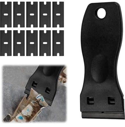 Raschietto,Plastica Lame Lama,Testa Singola Rascietto Vetroceramica Con,Per Riscaldare Piastre,Vetro In Auto Vetri,Specchi Adesivi Pulizia,Di Finestre Piastrelle,Decalcomanie,Piano Cottura Forno