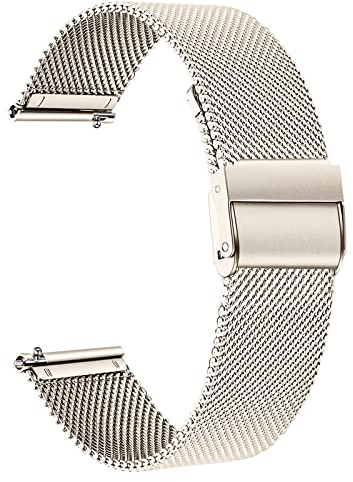 TRUMiRR Kompatibel mit Galaxy Watch 7 40mm Armband, Mesh Gewebte Edelstahl Uhrenarmband Metall Armband für Samsung Galaxy Watch 7 6 5 4 40mm 44mm/6 Classic 43mm 47mm