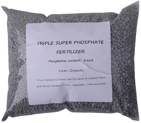 Triple Super Phosphate Fertilizer, Phosphorus Plant Food for Plants and Flower Gardens (1.9, Pounds)