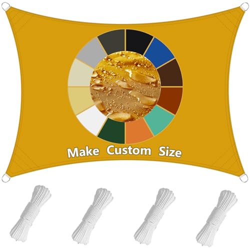 Sonnensegel Wasserdicht Rechteckig, Viele Längen und Breiten Zur Auswahl, mit Befestigungs Kit PES Polyester, Sonnenschutz 95% UV Schutz, Reißfest Wetterfest für Terrasse Garten- 1x2m Anthrazit