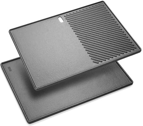 Gusseiserne Grillplatte, 43,5 x 31,5 cm, Ersatzteil für Landmann Triton 3/4 Brenner, Enders Broil King Baron/Monroe PRO 4, Boston 4/6 Gasgrill