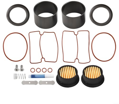 AugustknowU - 1500 Watt Ölfreier Silent Kompressor Reparatur Set mit Zylindern, Kolbenringen, Ventilplatten, Dichtringen, Vakuumpumpenzylindern,