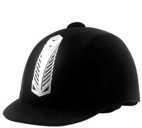 Reitkappe Schwarz, Robuster Reithelm Für Damen Und Herren, Ergonomische Reitkappe Für Mädchen & jungens, Größenverstellbarer Helm Für Erwachsene, Individuelle Größenanpassung - Optimale Belüftung