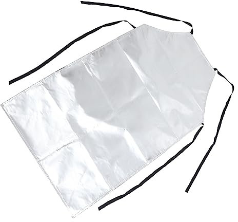 SHINEOFI Traje Térmico De Protección Con Aislamiento De Lámina Ignífuga Resistente Al Aceite Delantal De Aluminio Plateado Color Aleatorio