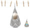 Peg Bag for Washing Line with Hanger, Compact Laundry Storage for Clothespins, Durable Fabric Peg Holder (22 cm x 15 cm), Ideal for Home, Dorm, Camping