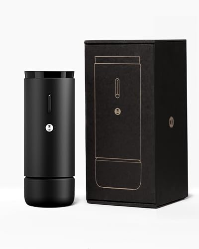 TIMEMORE Portable Conical Burr Coffee Grinder, Electric Coffee Grinder with 30 Settings, Auto-Stop & Compact Design for Home & Outdoor Use - Whirly 01S, Black