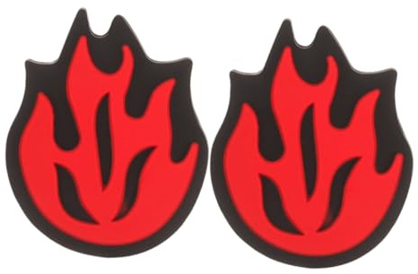 ABOOFAN 2 pièces Amortisseurs Raquette Tennis Silicone Souple Anti-Vibration Absorption Chocs Design Flamme Rouge pour Raquettes