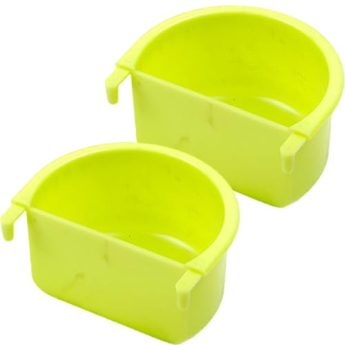 Accessoires pour Cage à Oiseaux | Bol de Nourriture pour Oiseaux 2 pièces, mangeoire pour Cage sûre, Petits Bols pour, Plateau de Nourriture Robuste pour Conures, perruches, Petits Animaux