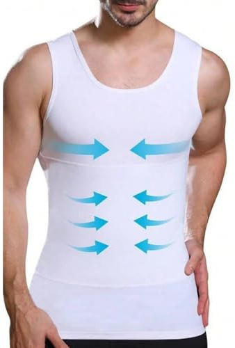 Generisk kompressionströja för män, figurformande undertröja, linne, bodyshaper, magkontroll, underkläder