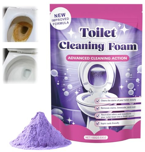 IWIDYA Nettoyant WC, 2026 Neu Toilettes Nettoyage Puissant pour Égout Salle de Bains Nettoyage, Détartrant, Poudre nettoyantes moussante sans contact-A