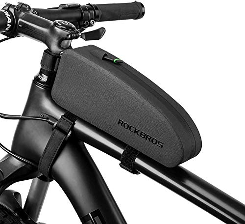 ROCKBROS Fahrrad Rahmentasche wasserdichte Fahrradtasche MTB Lenkertasche Oberrohrtasche Schwarz 1L /1.6 L