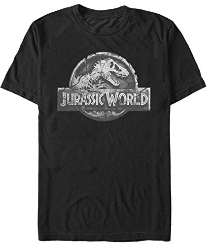 Jurassic Park Officiellt licensierad Jurassic World Return logotyp för män, Svart/returlogotyp, S