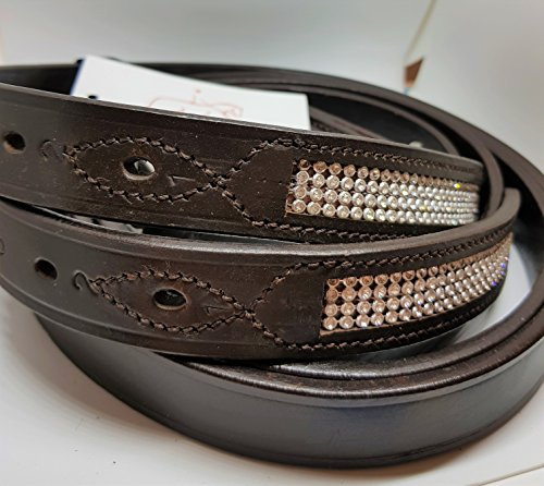 Staffe per cavallo in vera pelle marrone (152,4 cm) COB (137,2 cm), fibbia per pony SS (60)