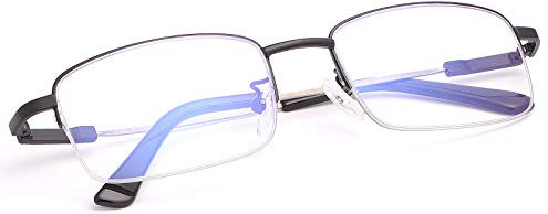 Progressive Multifocus Computer Reading Glasses Blue Light Blocking Titanium Alloy Bendable Multifocal Readers Multi Focus No Line Eyeglasses Eyewear Anti Glare Eye Strain Ultralight for Men and Women