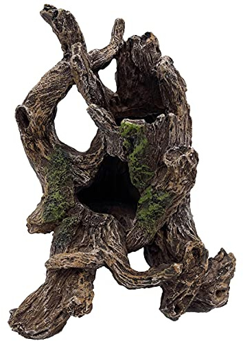 Mascot Pets Large 20cm Tree Root Drift Wood Stump Fish Tank Ornament Aquarium Terrarium Vivarium Reptile Cave Hide Aquatic Decoration