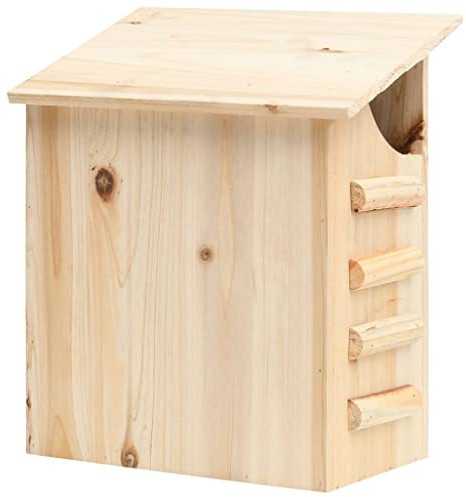 INLIFE Caja de murciélagos de madera maciza de abeto, 30 x 20 x 38 cm