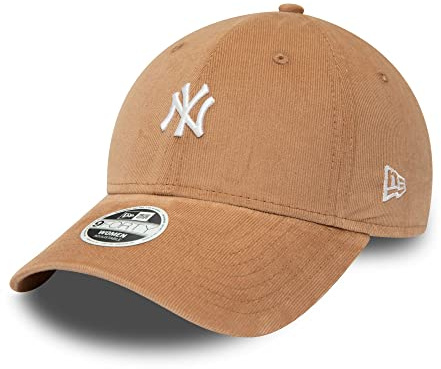 New Era York Yankees Baseball Cap Braun Cord MLB Kappe Strapback-Verschluss Damen Frau - One-Size