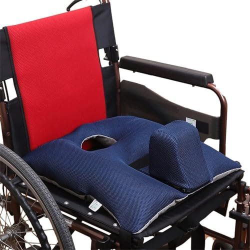 CUSMA Cojín De Cuña con Pomo, Accesorio para Silla De Ruedas, Cómodos Cojines Antiescaras, Control De Deslizamiento para Evitar Que Se Resbale del Asiento