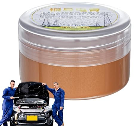 Grasso al rame, grasso conduttivo - Grasso per alte temperature in pasta conduttiva da 30 g,Grasso automobilistico multiuso a forte adesione per l'elettronica automobilistica