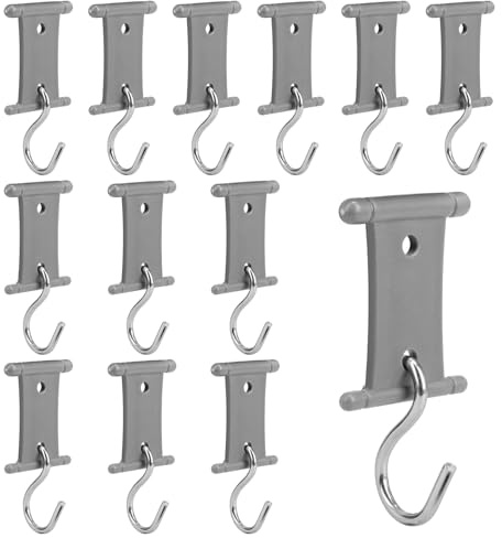 Lot de 12 Crochets pour Auvent pour Camping-Car, Caravane, Tente de Camping, Intérieur et Extérieur, pour Rails de 5/6 mm et 7/8 mm