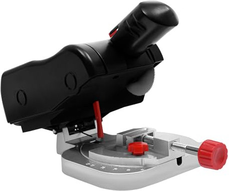 Mini Scie Radiale à Onglet, Scie Circulaire de Table 90 W avec Lame en Acier Réglable 0-45°, Foret 3/8 pour Bois et Métal, 6000 tr/min