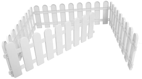 GRIRIW Barrière pour Animaux Tortoise en Plastique Blanc, Clôture Extérieure Résistante et Portable pour Enclos de Jardin, Lot de 4 Pièces pour Tortues et Petits Animaux