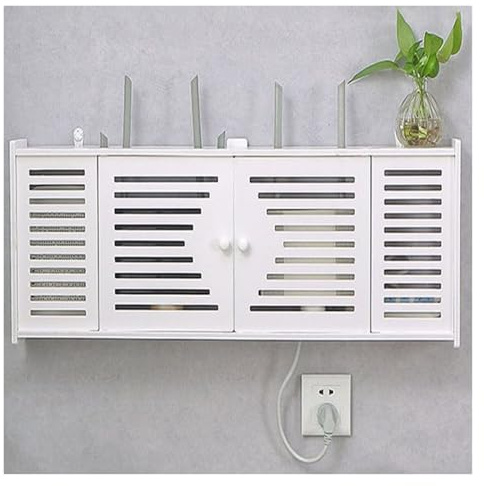 XYUERU Router & Shelf Hanging WiFi Router Storage Box, Decorative WiFi Hider, TV Set-Top Rack, Wall Storage