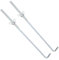 Xiciki 2 Pcs Battery Clamp Universal Car Battery Hook Clamp, Car Battery Bracket 23x0.6cm J Hook Battery Hold Down Clamps Corrosion Resistance (Silver)