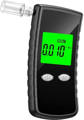 2026 Upgraded Breathalyzer,Breathalyzers for Alcohol with LCD Digital Display,Alcohol Breathalyzer Tester for Home Use,Portable Breathalyzer with 10 Mouthpieces and Carrying Case