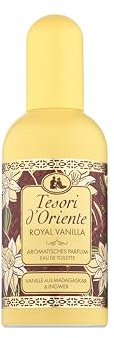 Tesori d'Oriente | Aromatisches Eau de Toilette Deodorant Royal Vanilla | EDT mit Vanille aus Madagaskar und Ingwer | im Aluminiumflakon | Wellness-Ritual für Körper & Sinne | 100ml