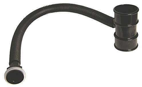 DBS Black Miniflo Rainwater Diverter for 50mm Round Downpipes, Suitable for Conservatory, Porch and Garden Sheds, Plastic Material