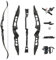HNZMDY Bogenschießen 66 Zoll Takedown Recurve Bogen ILF Limbs Metall Riser Rechte Hand 20-40lbs Jagdbogen Bogenschießen Wettkampf Sportbogen (32lbs, Schwarz)