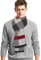 Figarge Herren Merino Wolle Mischung Karierter Strick Schal Weiche Warm Kaschmir Schal Winter Warme Plaid Schal Für Herren (Gestreiftes Plaid, aschfarben)
