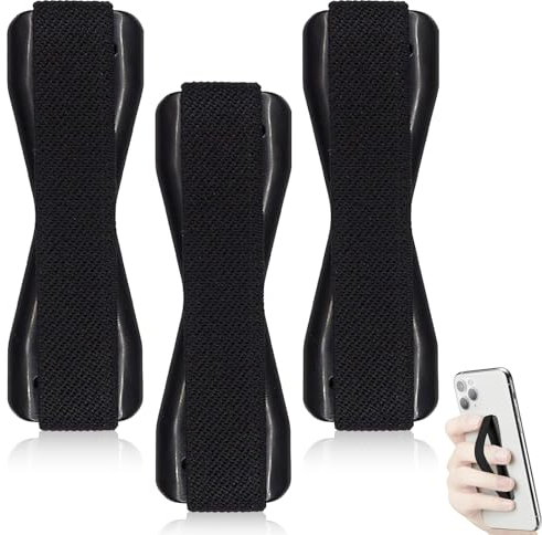 3 Stück Premium Smartphone Fingerhalter Handy Halter, Einhandbedienung Handy Halter Fingerhalter Griff Halter, Selfie Handy Halter Selbstklebender Handy Griff