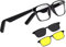 CLYDE COLLECTIONS® Smart Bluetooth Sunglasses for Men,Open Voice Control Video Sports Hiking Augmented Reality with Air Conduction,UV Protection and Hands Free Quick Charge