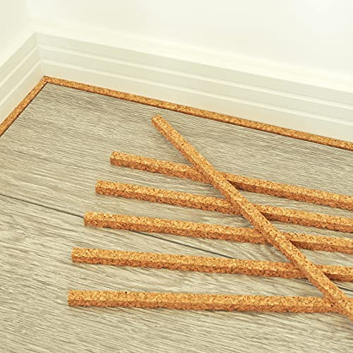 SPD UK Cork Expansion Flooring Underlay Gap Insert Strips - 600mm x 10mm x 10mm - (Coverage Length: 18 meters) - 2 Packs of 30