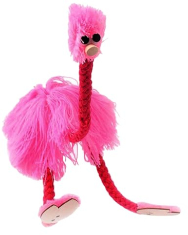 Milisten Plush Ostrich Marionette Puppet with Pull Strings Soft Furry Animal for Boys and Interactive String Puppet for Role Play Storytelling and Home Decoration