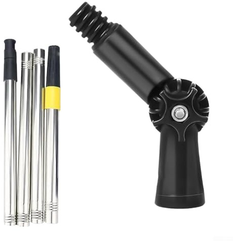 Barra telescópica de 1 2 m para rodillos de pintura con articulación giratoria, hecha de materiales para soportar tareas frecuentes de pintura y limpieza