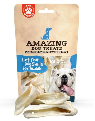 Amazing Dog Treats - Lamb Ears (25 Pcs/Pack)- Natural Dog Chews -Rawhide Alternative - No Hide Dog Bones