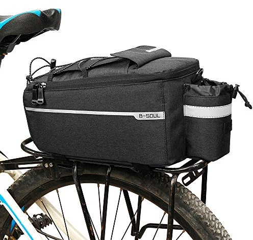 Lixada Fahrradkühltasche für Gepäckträger, für warme oder kalte Gegenstände, multifunktional, Isolierte Kühltasche, Umhängetasche, Schwarz