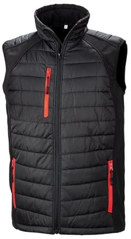 Result R238X Schwarzer Kompass Gepolsterte Weste - Schwarz/Rot - L