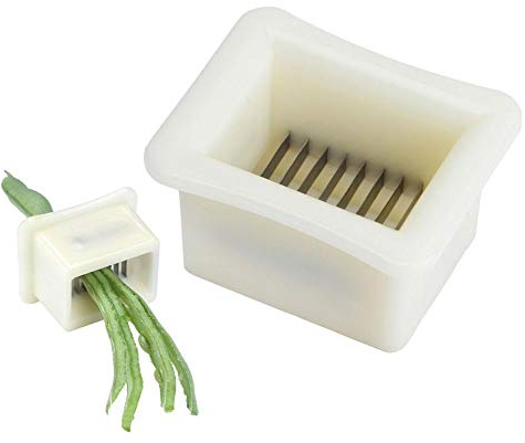 Affettatrice per fagioli e fagioli, mini fagioli da corsa, affettatrice per fagioli verdi, pelapatate per verdure, strumento per rimuovere lo stelo della cucina