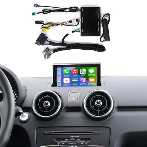 Road Top Inalámbrico Carplay Android Auto para Audi A1 2013-2018 Año con Sistema RMC, Carplay Retrofit Kit Decodificador, Soporte Navegación, Mirrorlink, Cámara, Siri