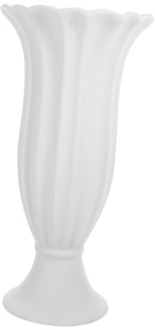 MUCKLILY Vaso da Fiore Ceramica per Cimitero e Esterni Resistente alle Intemperie Vaso Commemorativo per Lapidi e Decorazioni da Giardino e Eventi Grande Colonna Romana