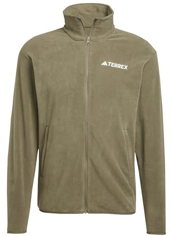 adidas Herren Terrex Multi Essentials Full Zip Fleece Jacket, olive strata, M