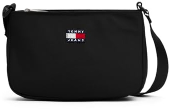 Tommy Jeans Damen Schultertasche Daily mit Reißverschluss, Schwarz (Black), Einheitsgröße